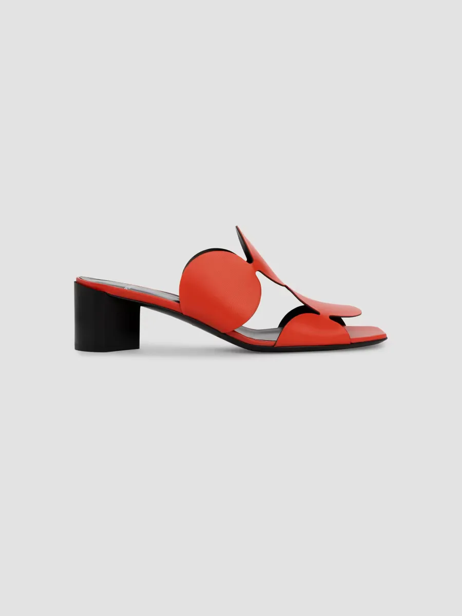 Bulles Circular Applique Leather Mules by Pierre Hardy