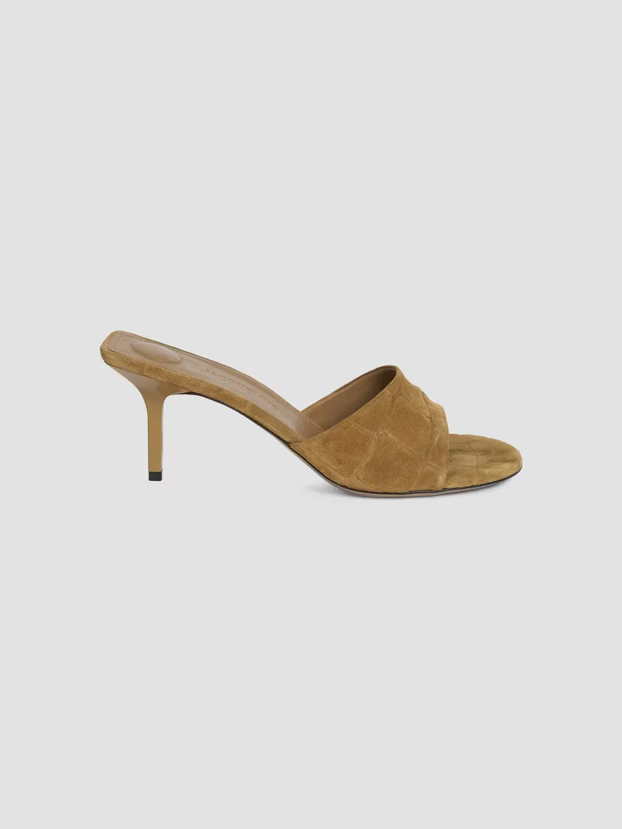 Cubisto 70MM Embossed Suede Mules by JACQUEMUS