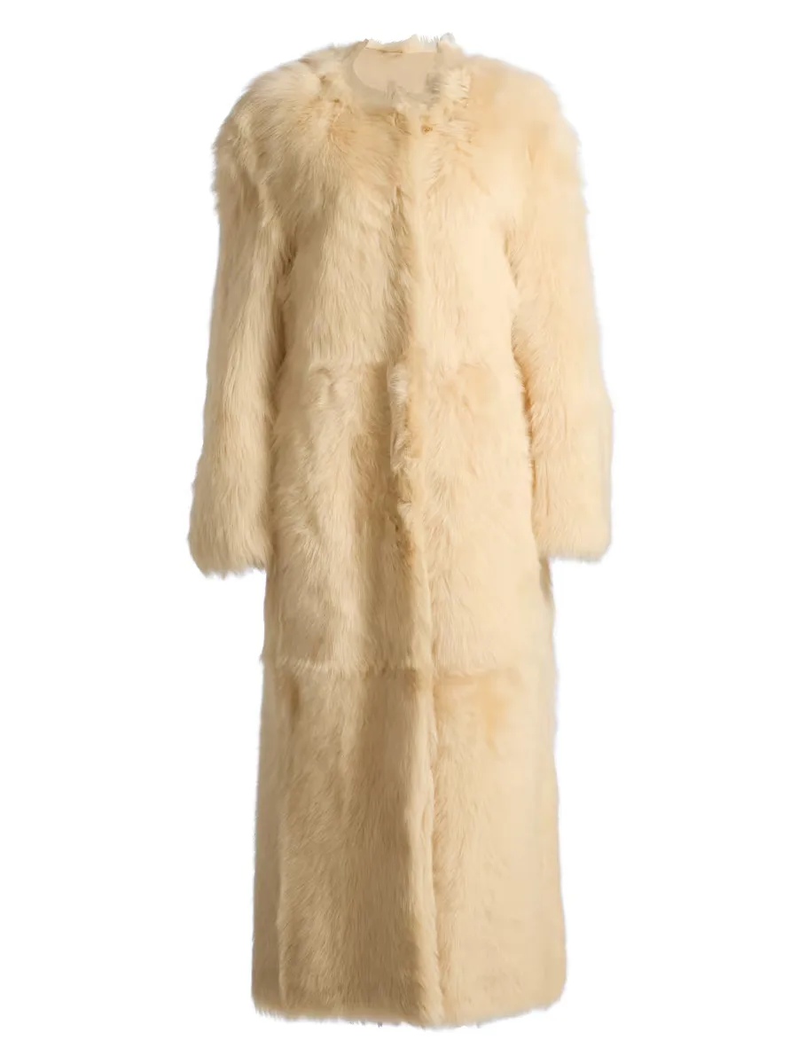 Siba Shearling Long Coat by Loulou de Saison