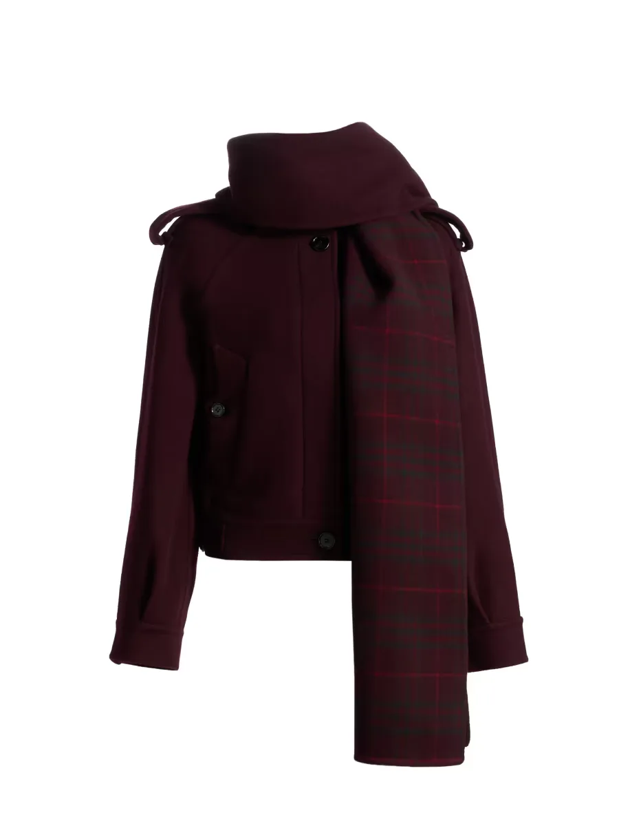 Oldbrook Wool Scarfneck Coat by Burberry