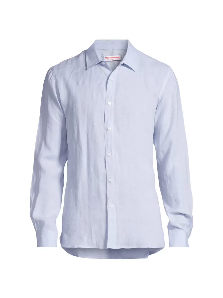 Justin Linen Button-Front Shirt by Orlebar Brown