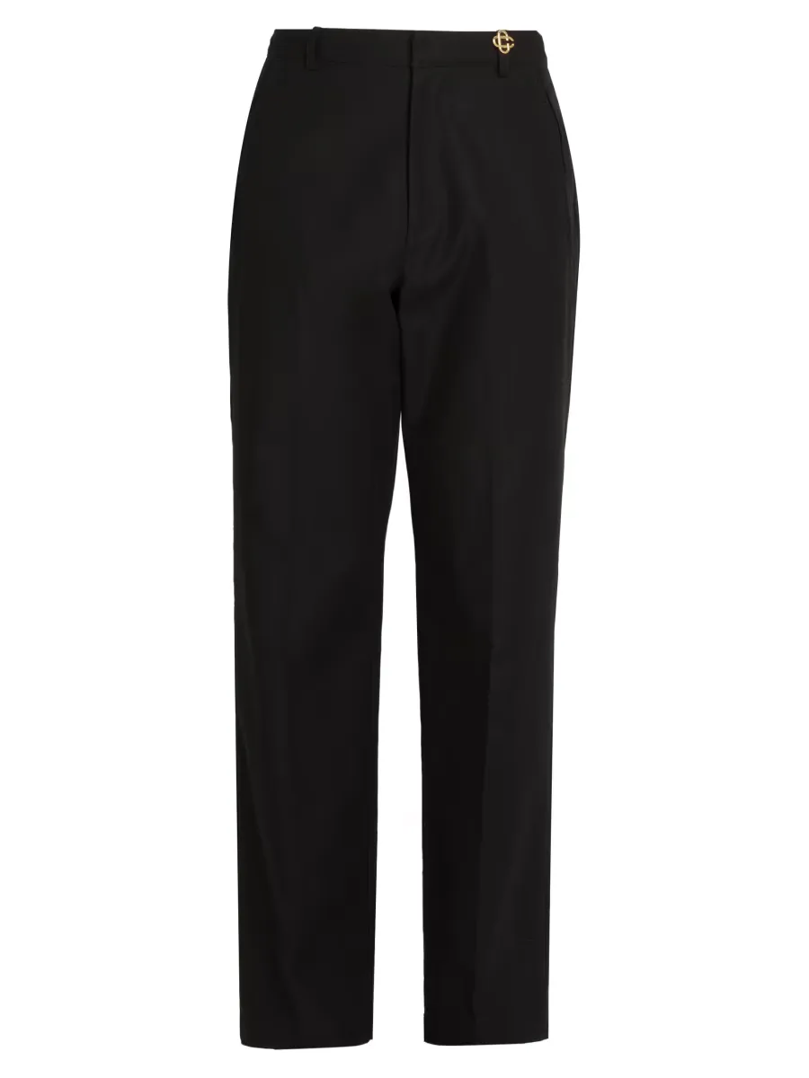 Stretch-Cotton Mid-Rise Straight-Leg Chinos by Casablanca