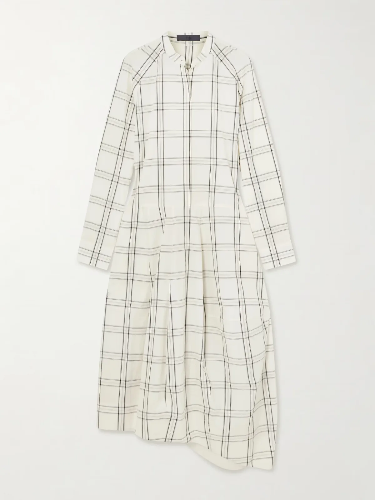 - Russel Paneled Checked Cotton-poplin Midi Shirt Dress - by Tibi