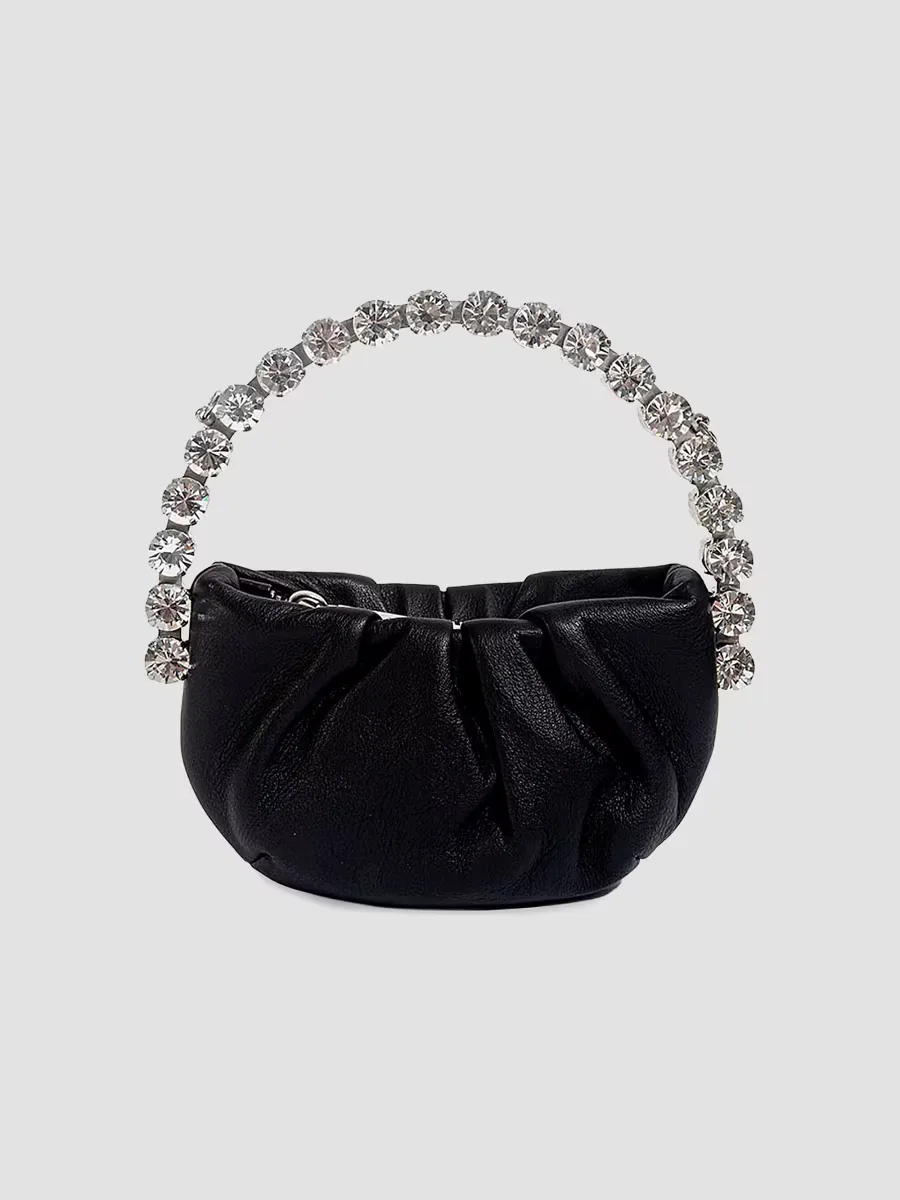 Micro Eternity Crystal-Embellished Leather Convertible Clutch