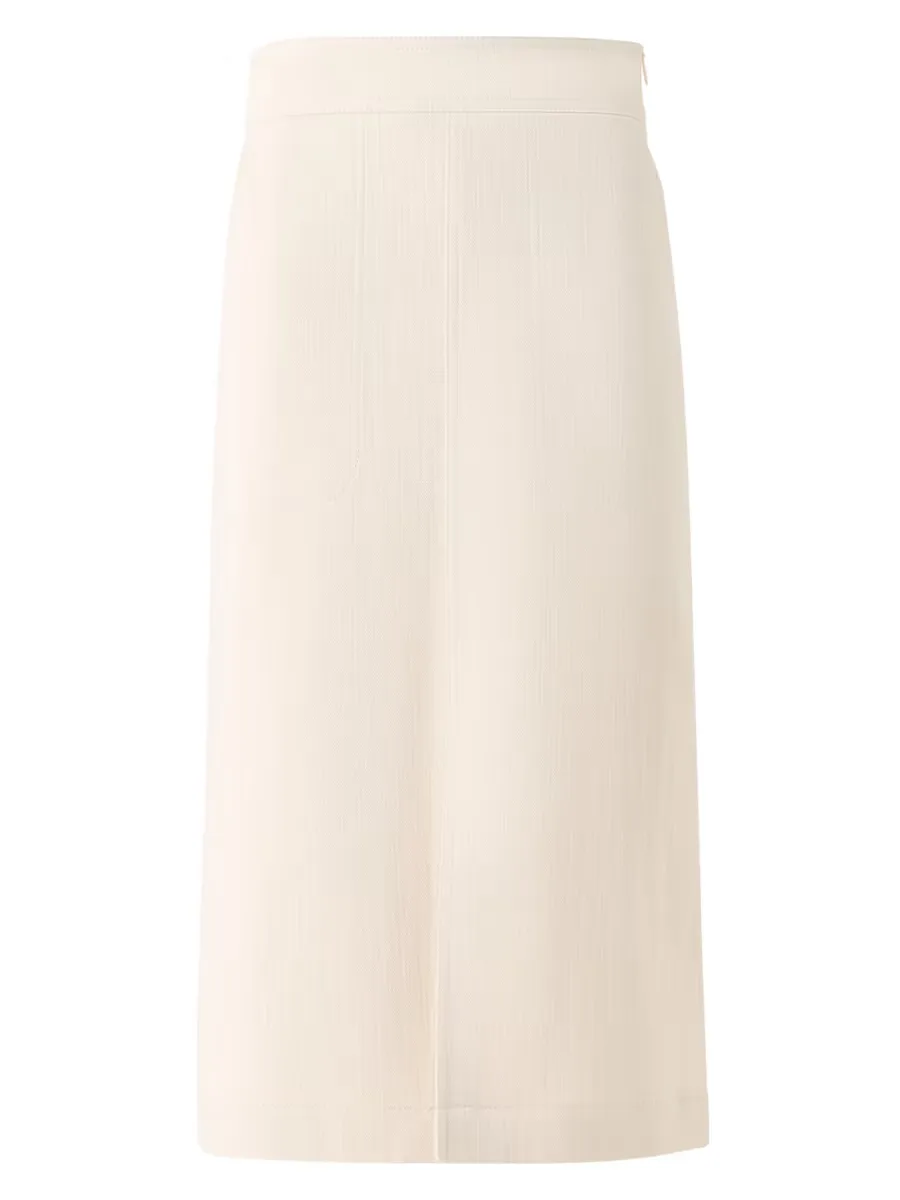 Stretch Cotton A-Line Skirt