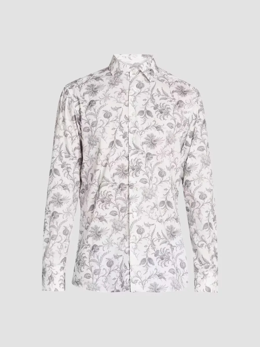Roma Floral Stretch-Cotton Shirt by ETRO