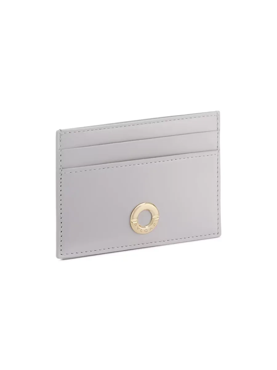 Logo Leather Card Holder by BVLGARI