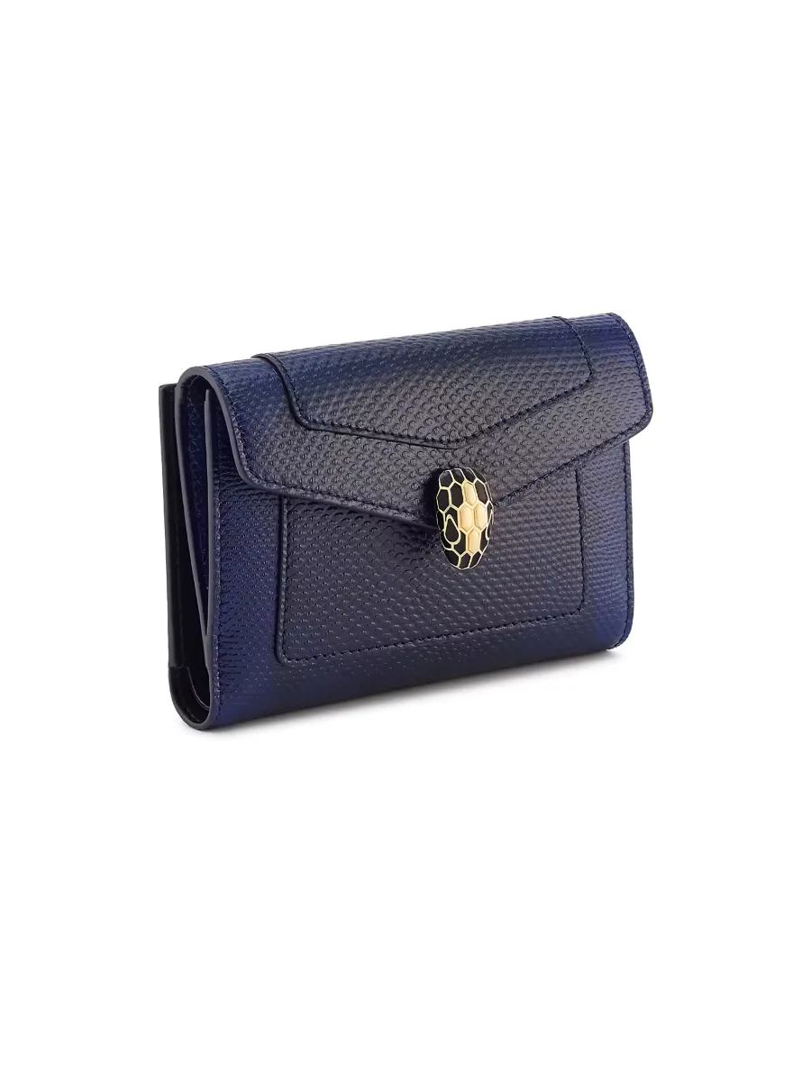 Serpenti Forever Embossed Leather Pochette by BVLGARI