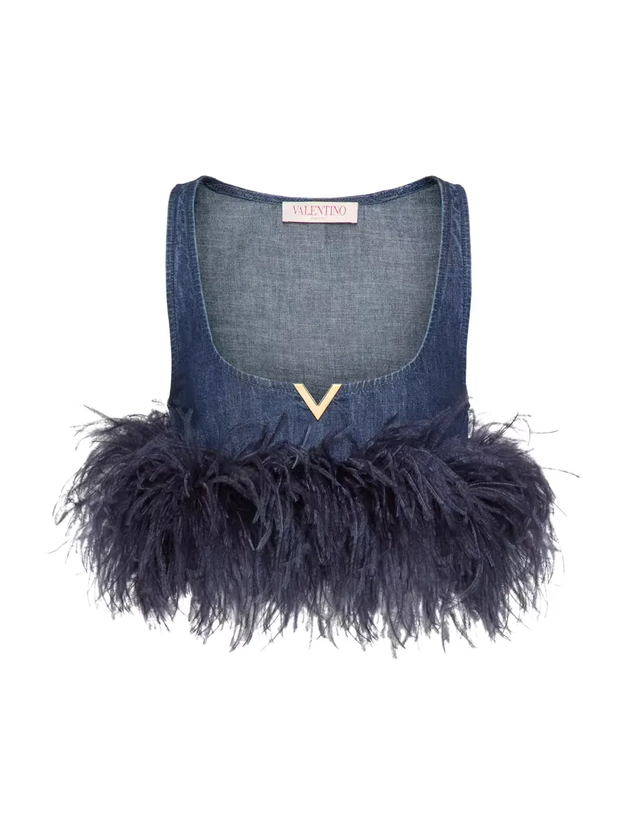 Chambray Denim Top by Valentino