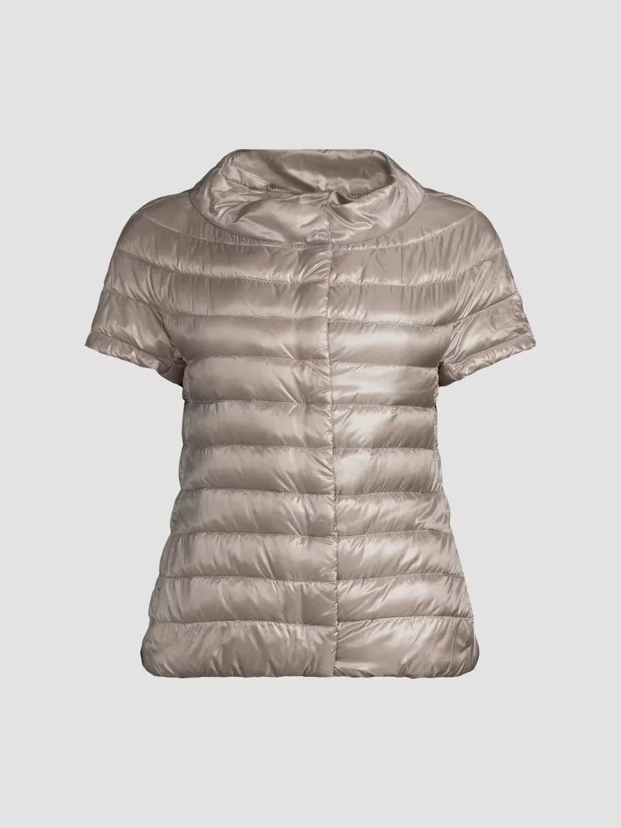Iconico Emilia Cap-Sleeve Down Puffer Jacket by Herno
