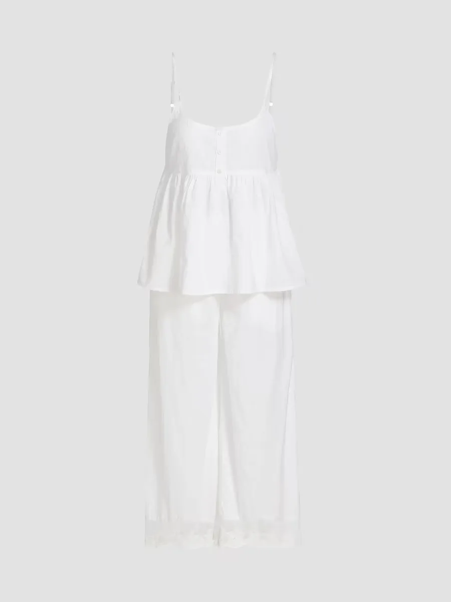 Swiss Dot Cami Crop Pajamas by Papinelle