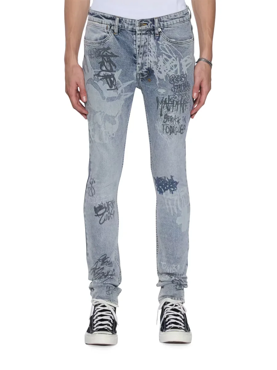 Van Winkle Rogue Graffiti Skinny Jeans - Denim by Ksubi