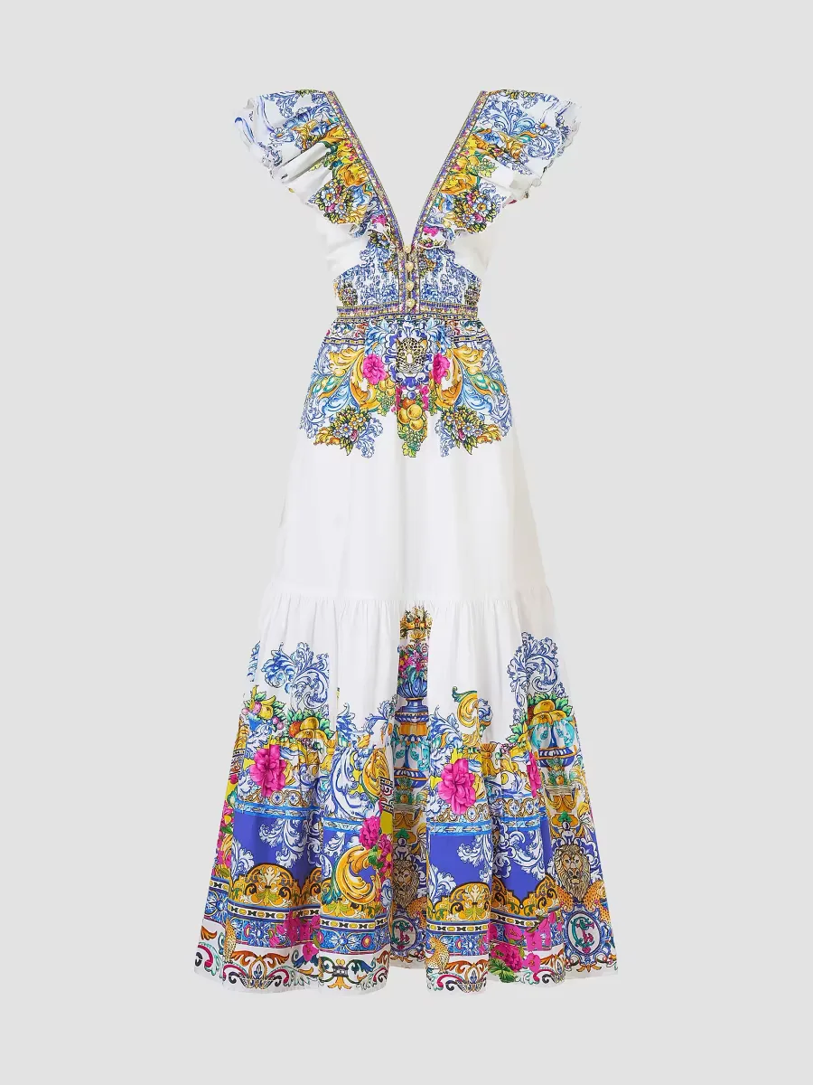 Milla in Sevilla Tiered Cotton Maxi Dress by Camilla