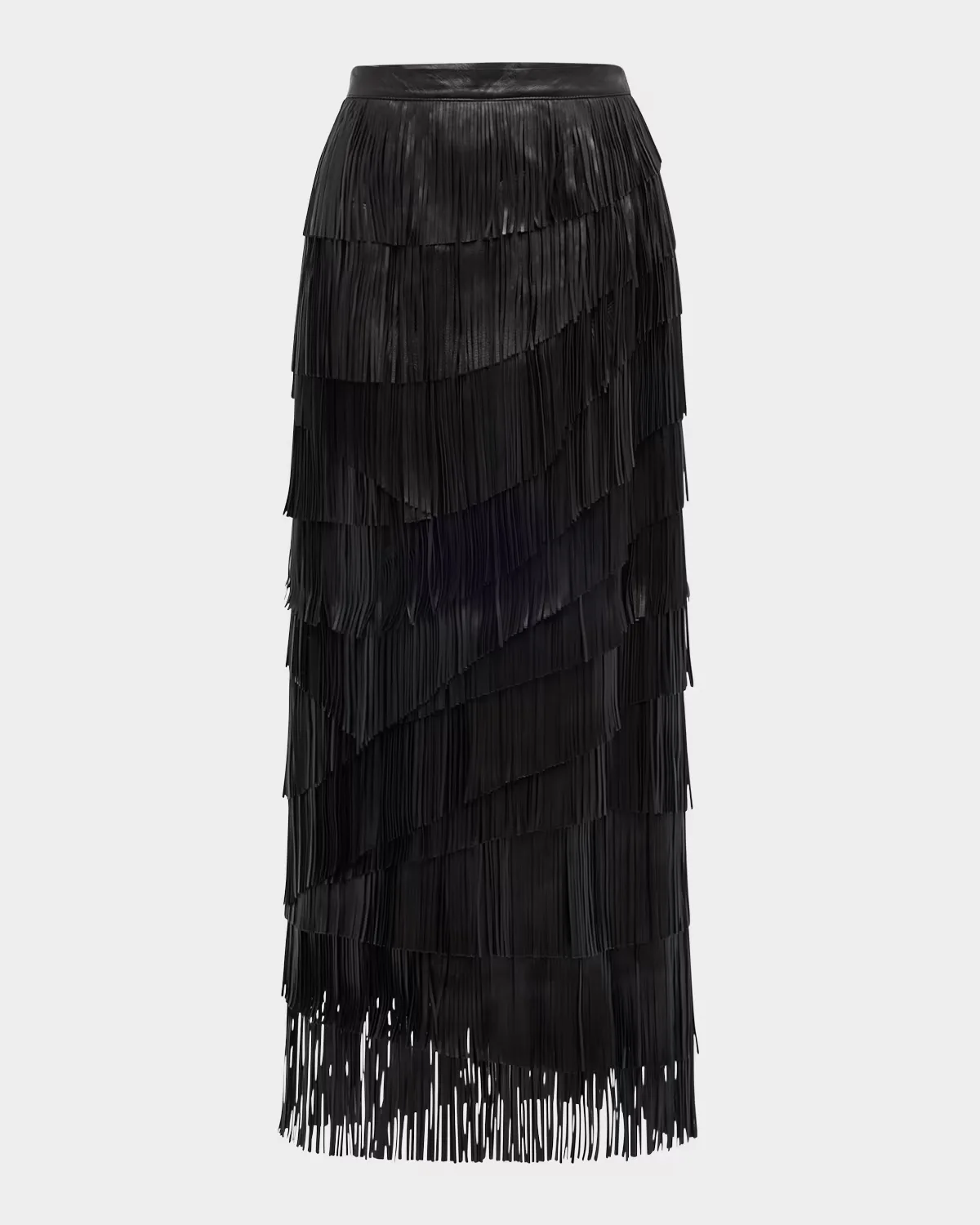 Therese Leather Fringe Skirt by Ulla Johnson