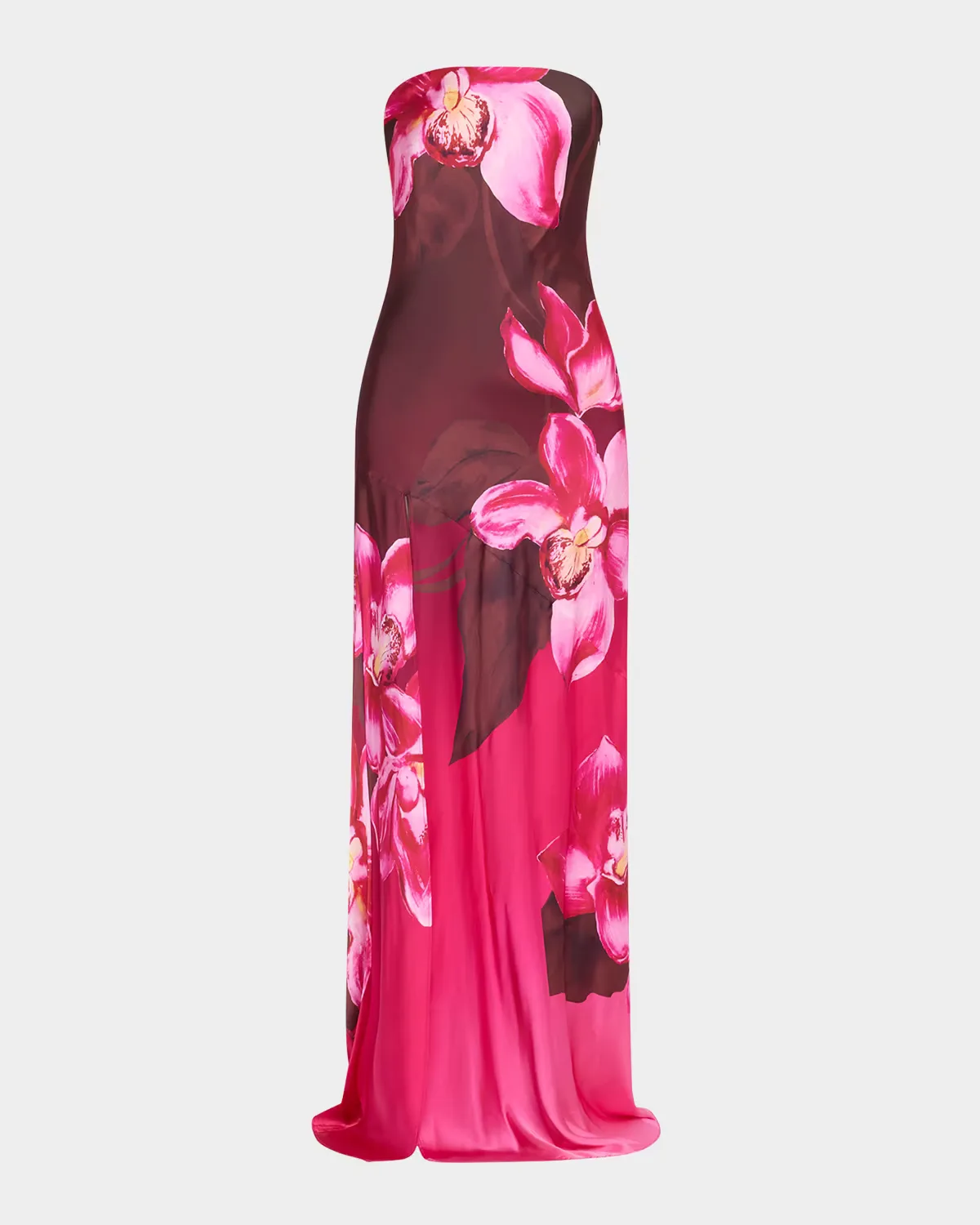 Aiyanna Floral Silk Strapless Dress by Retrofête