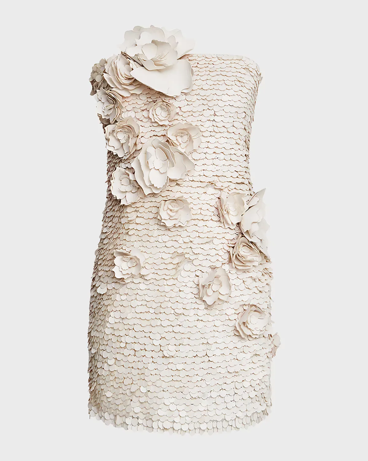 Farren Strapless Paillette & Applique Gown by Halston