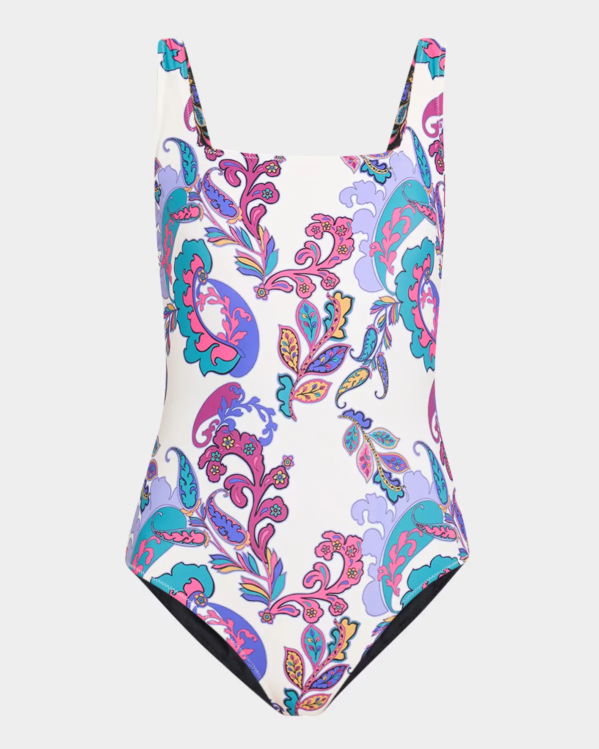 Square-Neck One-Piece Swimsuit by Johnny Was