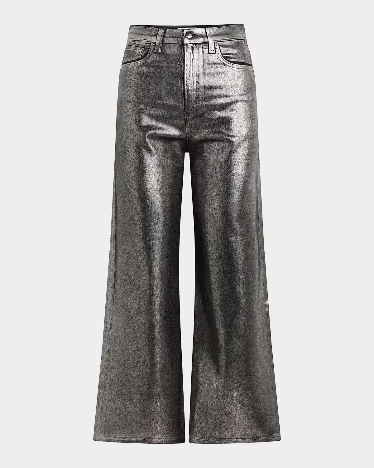 The Mia Foiled Wide-Leg Ankle Jeans by Joe & apos;s Jeans