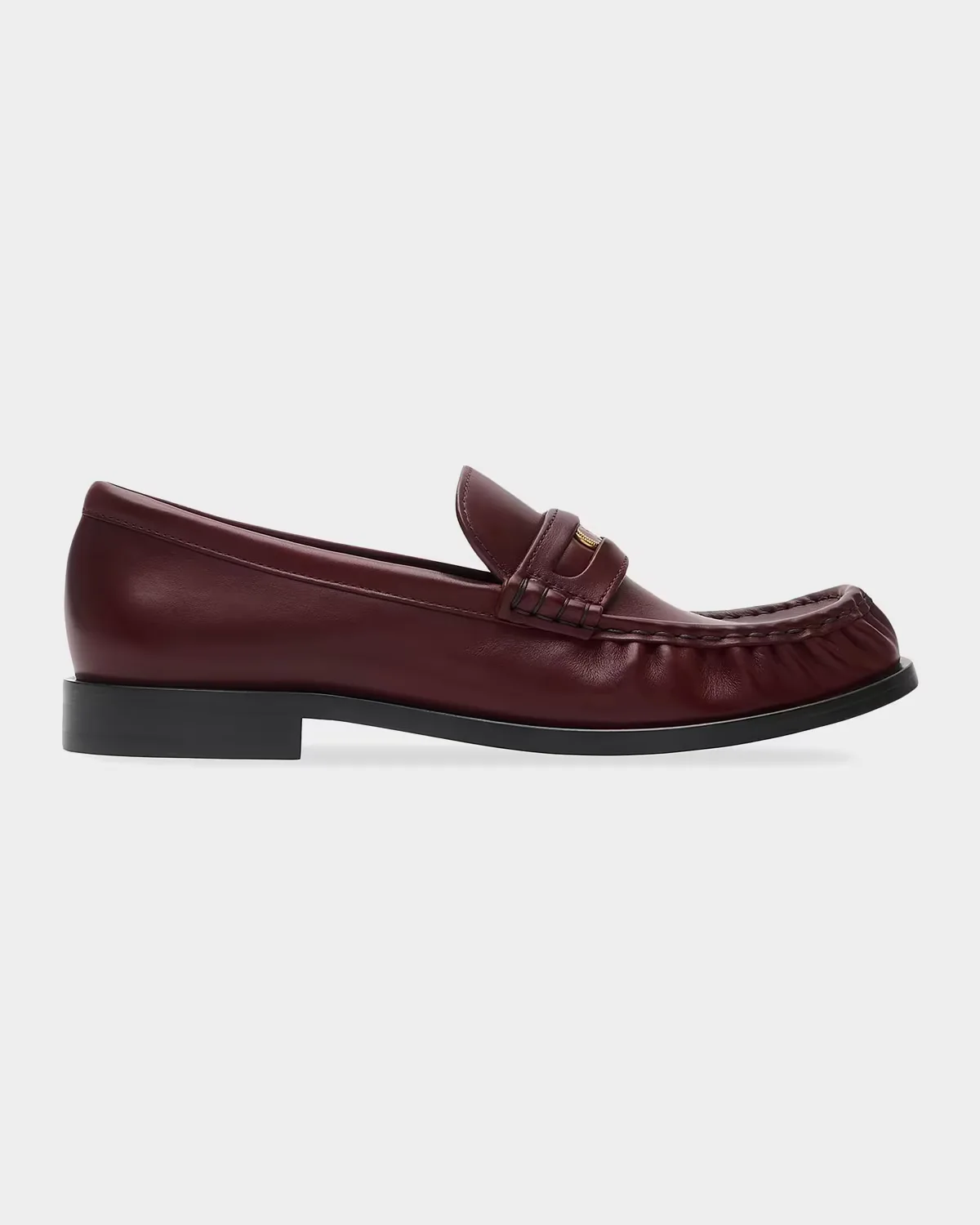 Cadet Grained Calf Leather Penny Loafers by Burberry