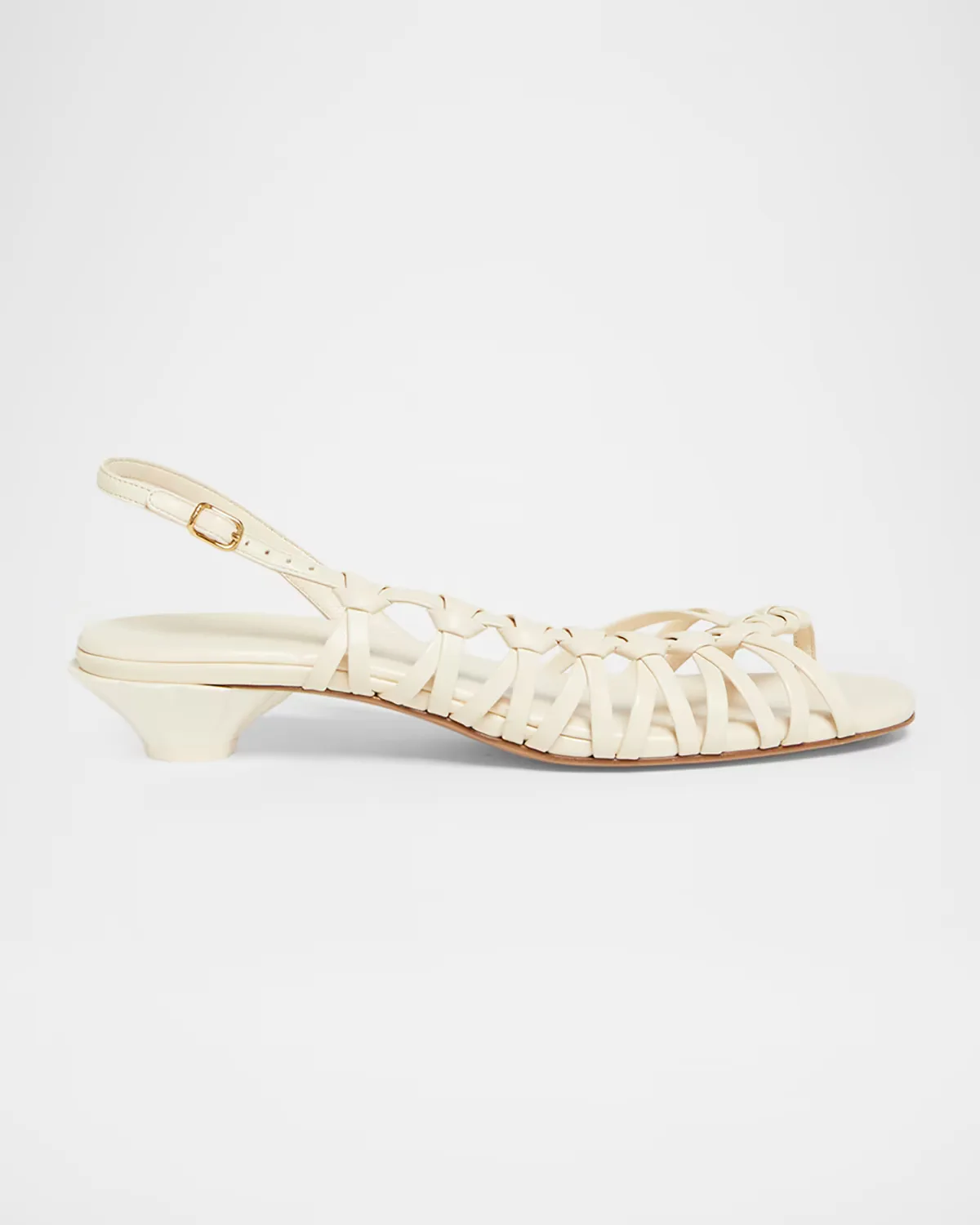 Estra Asymmetric Knotted Leather Sandals by Chloé