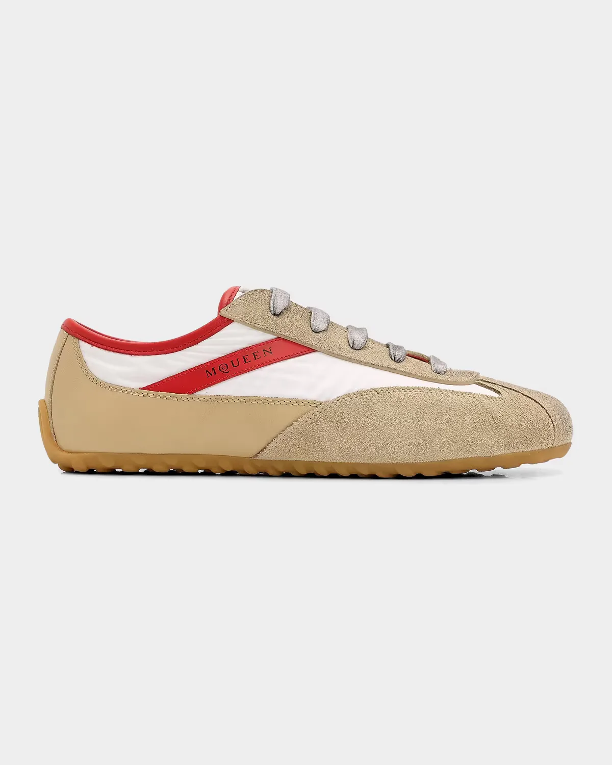 Boxe Mixed Leather Low-Top Sneakers by McQueen