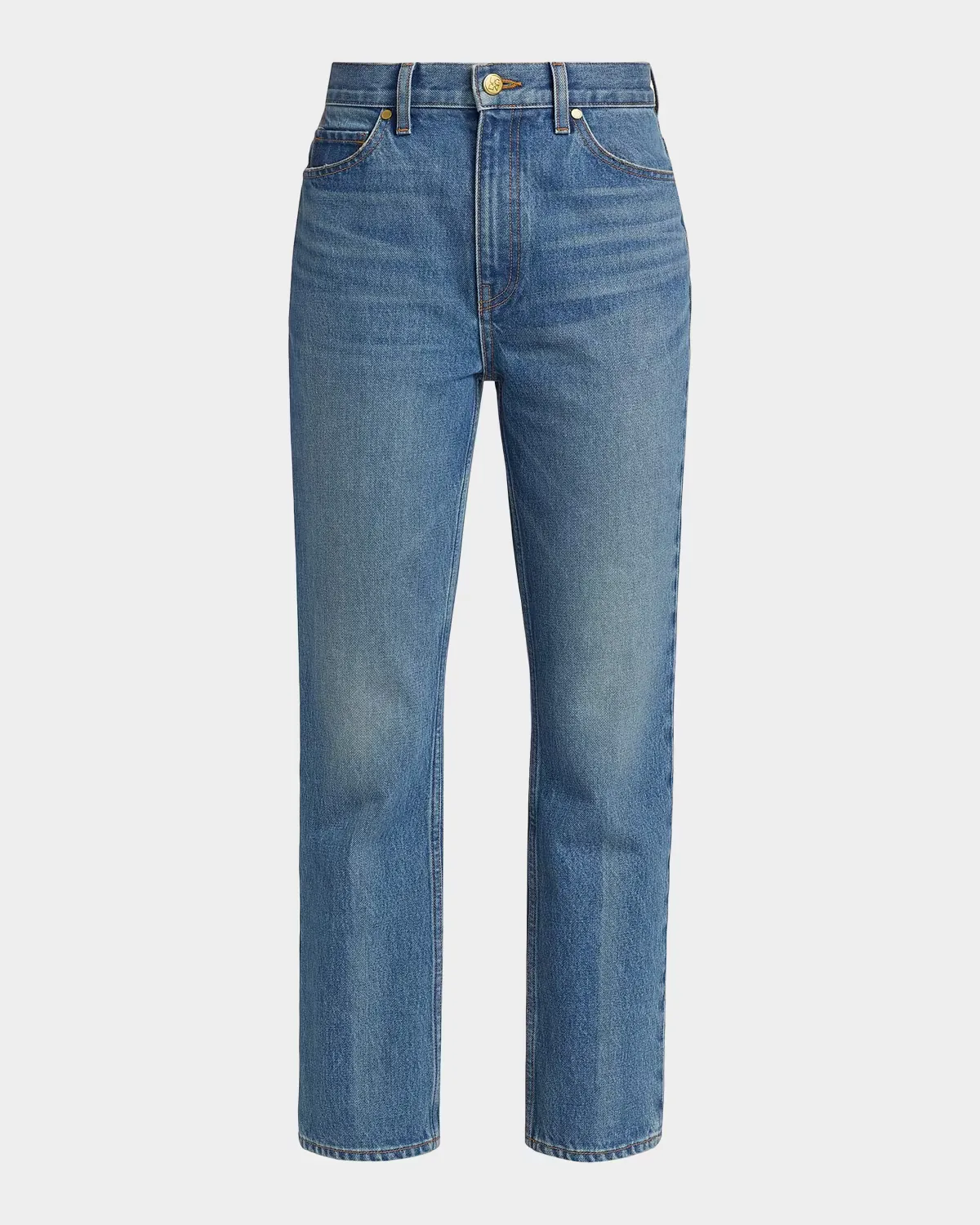 Agnes Washed-Denim Crop Jeans by Ulla Johnson