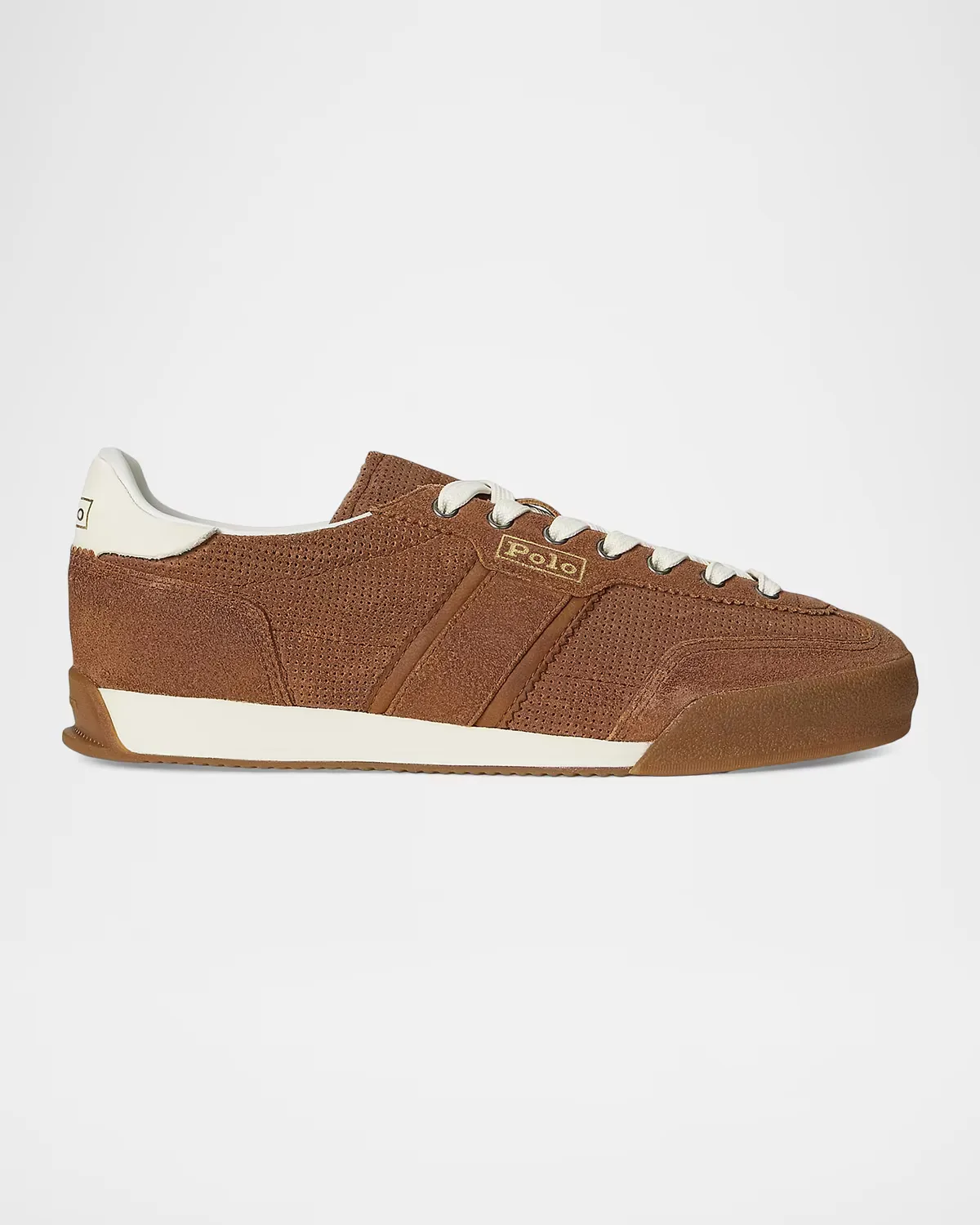Perforated Suede Low-Top Sneakers by Ralph Lauren