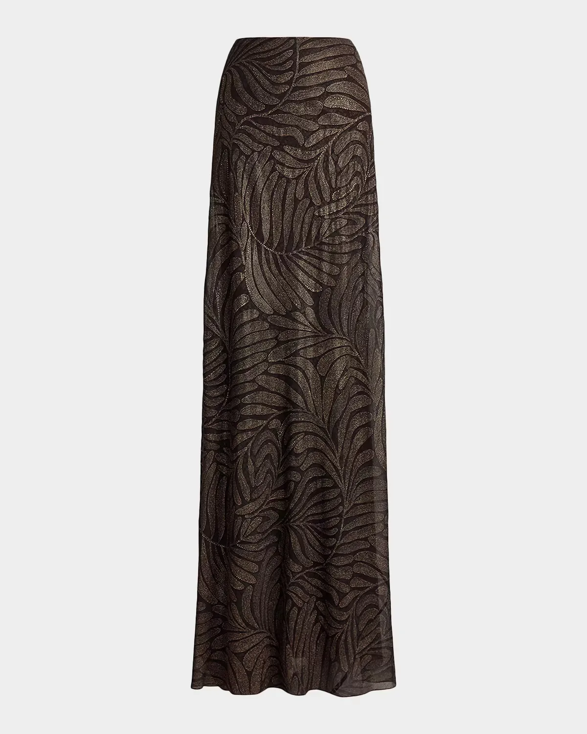 Masina Foiled Crinkle Chiffon Skirt by Ralph Lauren