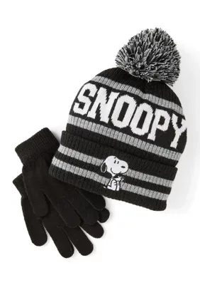 Snoopy Hat and Gloves Set by Snoopy