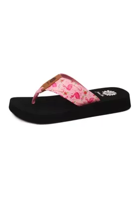 Flamingo Flip Flop Thong Sandals by Yellow Box