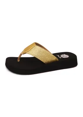 Frosting Glitter Thong Flip Flop Sandals by Yellow Box