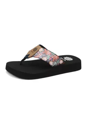 Festive Fruitcake Christmas Flip Flop Thong Sandals by Yellow Box