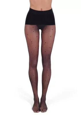 Glide Sheer Dot Tights by Hanes