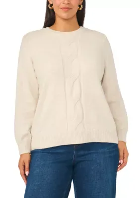 Single Cable-Knit Sweater by Vince Camuto
