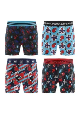 Spiderman 4-Pack Athletic Boxer Briefs by Marvel
