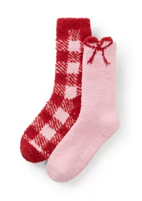 Bow and Fair Isle Cozy Crew Socks by PJ Salvage