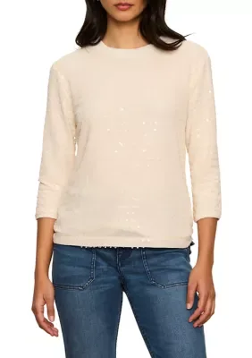 3/4 Sleeve Sequin Shirt by Sanctuary