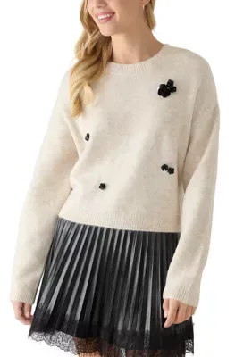 Crew Neck Pullover Sweater by A Byer