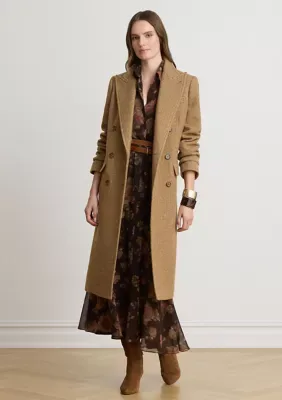 Lauren Ralph Lauren Double-Breasted Herringbone Coat by Ralph Lauren