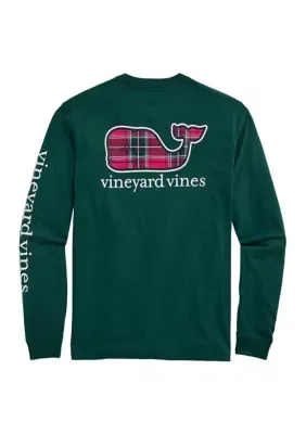 Plaid Holiday Whale Graphic Long Sleeve Shirt by Vineyard Vines