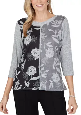 Weekend Warrior Positive Negative Top by Alfred Dunner