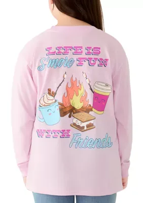 Long Sleeve Life Is Smore Fun Graphic T-Shirt by Benny & Belle