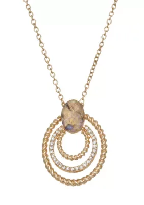 Natural Palette Pendant Necklace, 16 In by Napier
