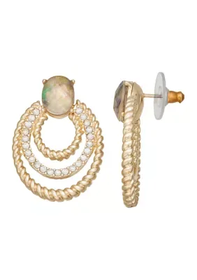 Natural Palette Doorknocker Earrings by Napier