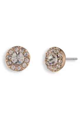 Crystal Small Pav Stud Earrings by GIVENCHY