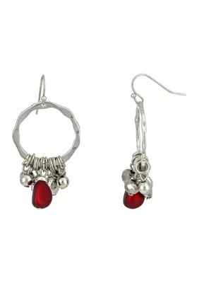 Open Ring Bead Fringe Earrings by Ruby Rd