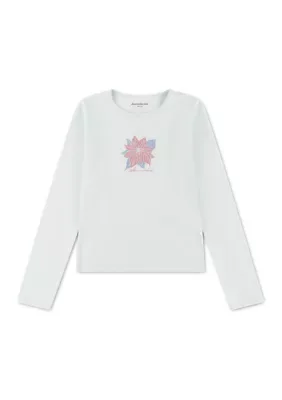 Long Sleeve Poinsettia Graphic Baby Tee by Abercrombie Kids
