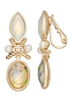 Napier Double Drop EZ Comfort Clip Earrings by Napier