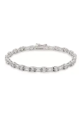 Lauren Ralph Lauren Cubic Zirconia Tennis Flex Bracelet in Rhodium by Ralph Lauren