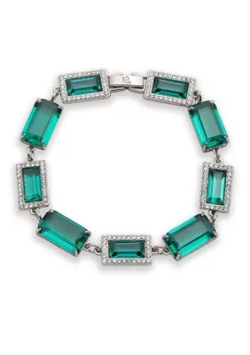 Lauren Ralph Lauren Pav Baguette Flex Bracelet, 7 In by Ralph Lauren